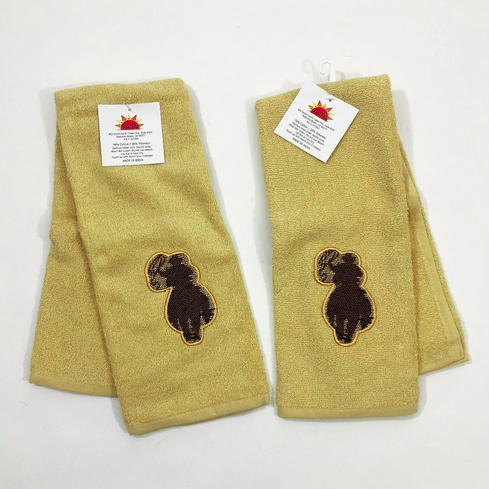 NWT Cowboy Roper on Horseback Kitchen Towels Set-2